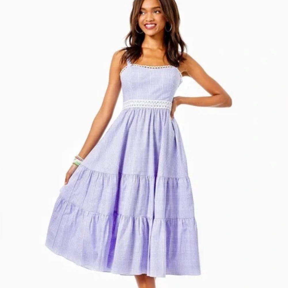 Lilly Pulitzer Olivet Midi Dress In Light Lilac Verbena